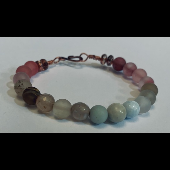 Natural Agate Stone Beads Wire Wrapped New - Picture 3 of 7